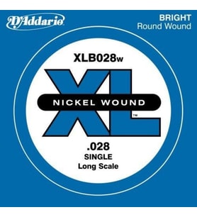 Daddario Xlb028w Bass Tek Tel C (Do) Xl Nickel Wound 0.028