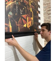 Siyah 4 Adet 225cm Esnek Duvar Çıtası Dekoratif Yapışkanlı Çerçeve Süpürgelik (Karışık)