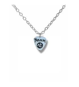 Trivium Metal Müzik Grubu Pena Şeklinde Çift Taraflı Rock İşaretli Unisex Metal Kolye (Gümüş)