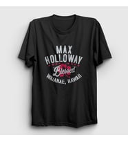 Presmono Unisex Siyah Blessed Mma Ufc Max Holloway T-Shirt 473930tt