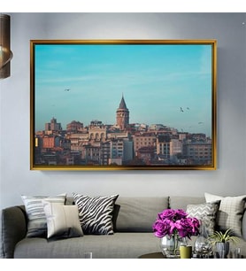 Altın Çerçeveli dekoratif tablo l516 (Gold)