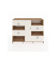 Kronos Dolap 10 Raflı 9 Kapaklı 220x59x163 Çam-Aytaşı/Çam