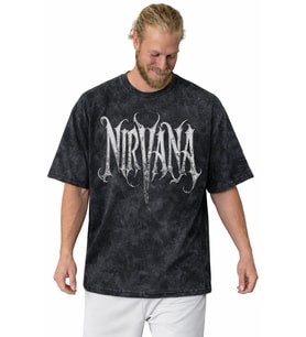 Nirvana Rock Metal Müzik Grubu Baskılı Unisex Oversize Vintage Yıkamalı Tişört