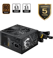 MSI 750W 80+ BRONZE MAG FORGE 121A B75 PCIE5 II Gaming Mid-Tower PC Kasası