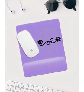 Mor Gradient Bilek Destekli Mousepad – Sevimli Pati Desenli Ergonomik Mouse Pad