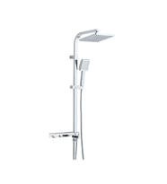 Tema Rain Hill Tetra Sürgülü Banyo Duş Takımı Seti Paslanmaz Boru (Krom)