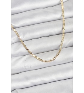 Pilelistore  CM 14K Gold Renk Lazerli Zincir Model Kadın Kolye