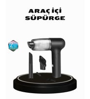 Taşınabilir Vakumlu Araç Süpürgesi – Katlanabilir Sap, Yıkanabilir Filtre, 120W Motor