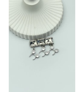 Çelik Silver Kulaklık İtalyan Charm - 25crm122