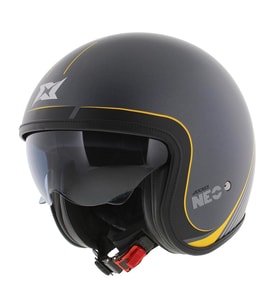 Motosiklet Kaskı Retro Güneş Vizörlü Hornet S Sv Neo C12 Mat Gri Motorcu Kask
