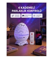Mey İthalat® Galaksi Efektli Dinozor Yumurta Projektör – Yüksek Çözünürlüklü