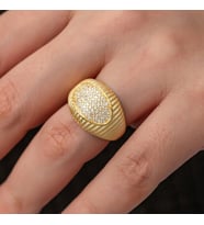 Fantazi Gold  925 Ayar Gümüş Kadın Yüzük
