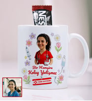 BBaskı Kişiye Özel Fotoğraflı Hemşire Karikatür Kupa Bardak 330 ml – Bir Hemşire Kolay Yetişmez İsim Soyisimli Hediyelik Porselen Kupa