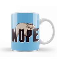 Lazy Sleepy Sloth Nope Nap Kupa Bardak Porselen