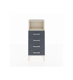 Arges Komodin Tek Raflı 4 Çekmeceli 44x30x106 Aytaşı-Antrasit