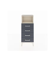 Arges Komodin Tek Raflı 4 Çekmeceli 44x30x106 Aytaşı-Antrasit