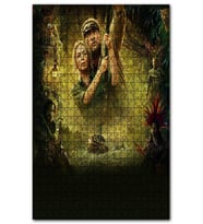 Cakapuzzle Jumanji Emily Blunt Dwayne Johnson Puzzle Yapboz MDF (Ahşap) (120 Parça)