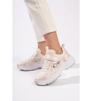 Cool Beyaz Cırtlı Bağcıklı Kalın Tabanlı Kız Çocuk Spor Ayakkabı Sneaker Sımba