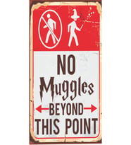 No Muggles - Retro Ahşap Poster – Özel Koleksiyon – Hbb