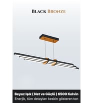 Cosmo Bronz Lineer LED Sarkıt Avize – Kumandalı Dim Edilebilir – Aşağı Işık