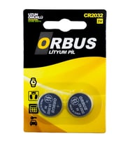 Orbus CR2032 3 Volt Lityum Para Pil 2 Li Cr 2032 Düğme Pil Saat Terazi Pili