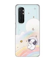 Xiaomi Mi Note 10 Lite Uyumlu Sevimli Köpek Desenli Şeffaf Telefon Kılıfı