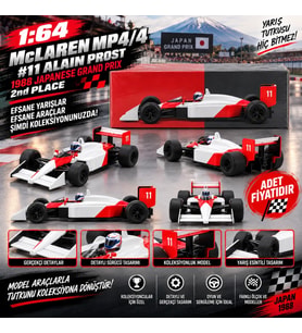 1/64 McLaren MP4/4 #11 Alain Prost 1988 Japanese Grand Prix 2nd Place (adet fiyatıdır)