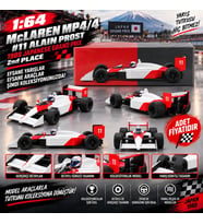 1/64 McLaren MP4/4 #11 Alain Prost 1988 Japanese Grand Prix 2nd Place (adet fiyatıdır)