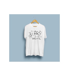 Oversize Matematik Tasarım Unisex T-shirt