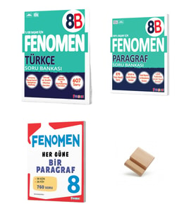 Fenomen LGS 2027 B Serisi Türkçe Paragraf ve Her Güne Bir Paragraf 3lü Set Soru Bankası + Telefon Standı