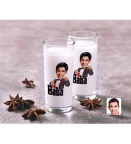 BK Gift Kişiye Özel Renkli Baskılı Godfather Baba Karikatürlü İkili Rakı Bardağı Seti-7 (Beyaz)
