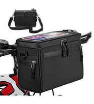 Bisiklet Gidon Çantası Kare Harita Korumalı Omuz Askılı 6 Litre 24x13x20 cm Universal