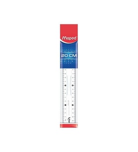 Maped Plastik Cetvel 20 cm Ortadan Tutmalı 146108 