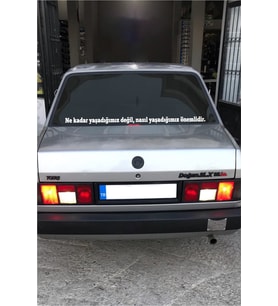 Oto Cam Yazı Sözleri Ticari-Servis-Dolmuş-Panelvan Uzun Sticker Model 4