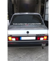 Oto Cam Yazı Sözleri Ticari-Servis-Dolmuş-Panelvan Uzun Sticker Model 4