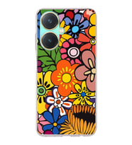PrintiFy Vivo Y27 ile Uyumlu Retro Color 2  Kamera Korumalı Şeffaf  Kılıf