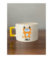Boğa Burcu ve Onla Alakalı Komik Açıklama Baskılı Turuncu Kulplu Prime Kupa Bardak Fincan Mug