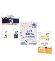 Bilgi Sarmal Yıldızlar Yarışıyor AYT Fizik Çöz Kazan Kimya ve Biyotik Biyoloji Deneme Seti 3 Kitap