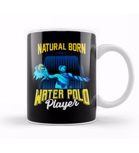 Natural Born Water Polo Player Waterpolo Athlete Kupa Bardak Porselen