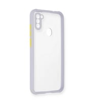 Samsung Galaxy A11 Kılıf Miami Şeffaf Silikon - Lila