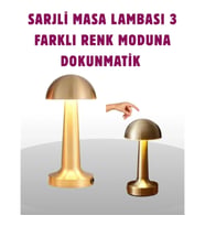 Mey İthalat® Taşınabilir Dokunmatik LED Lamba – Sıcak & Soğuk Işık Ayarı