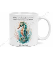 Denizatı Temalı Baskılı Kupa Bardak Özel Tasarım Hediye Porselen Mug