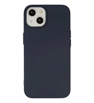 iPhone 14 Kılıf Nano içi Kadife Silikon - Lacivert