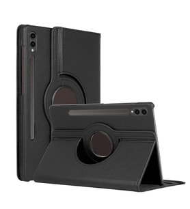 Microsonic Samsung Galaxy Tab S10 Ultra X920 Kılıf 360 Rotating Stand Deri Siyah