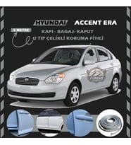 Hyundai Accent Era Oto Araç Kapı Koruma Fitili 5metre Parlak Gri Renk