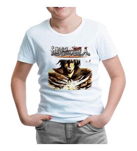 Attack on Titan Beyaz Çocuk Tshirt