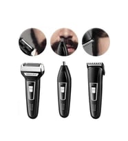 Mey İthalat® Tıraş Makinesi 3 Başlıklı T Başlıklı Hassas Ciltlere Özel Saç Sakal Vücut Kulak Burun