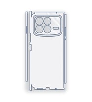 SChitec Xiaomi MIX Fold 4 Uyumlu Fullbody Arka Kaplama Hidrojel Koruyucu Film