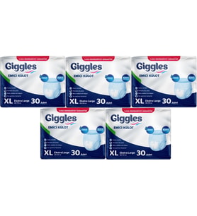 Giggles Hasta Bezi Yetişkin Emici Külot Ekstra Büyük (XL) 150 Adet (5PK*30)