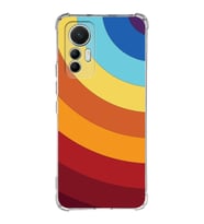 Xiaomi Mi 12 Lite Uyumlu Köşe Korumalı Antişok Kapak Renk Cümbüşü Tasarımlı Şeffaf Silikon Kılıf